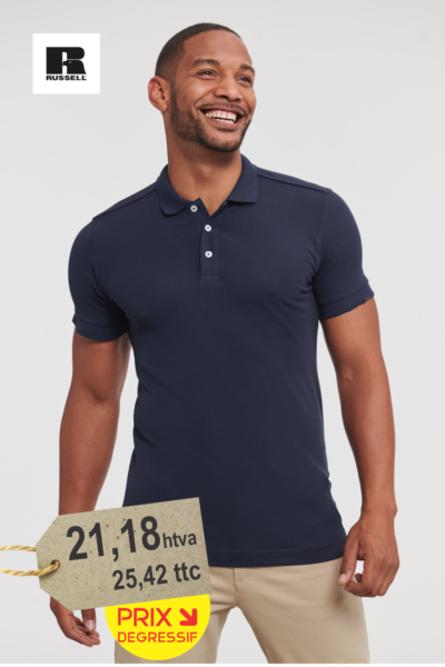 Men's Fitted Stretch Polo