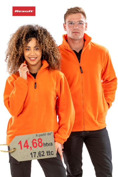 Polaire Personnalisée Brodée Polartherm™ — 330g/m² Polyester Fermeture Intégrale