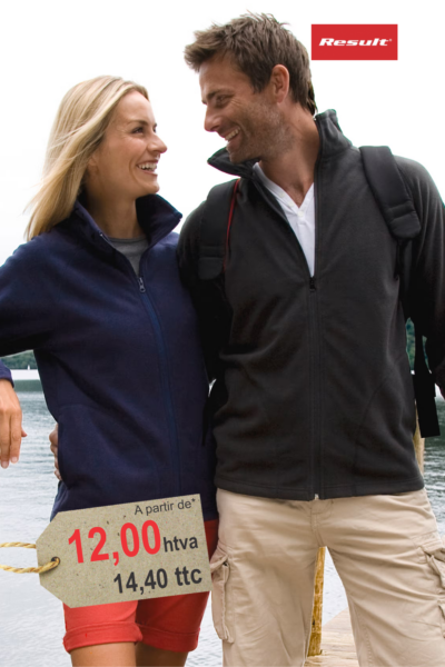 Veste Micropolaire Personnalisée Brodée — 200g/m² Polyester Anti-Peluche Manches Raglan