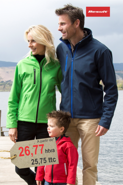 Veste Softshell Performance Personnalisée Brodée — 320g/m² Capuche Amovible