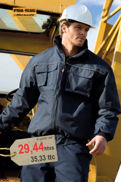 Blouson Pilote Personnalisé Brodé Sabre — 320g/m² Waterproof Coutures Soudées