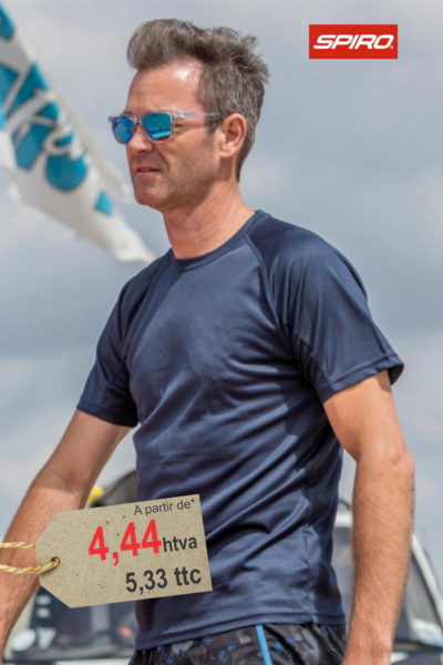 Tshirt Aircool Personnalisé — 130g/m² Polyester Respirant Manches Raglan