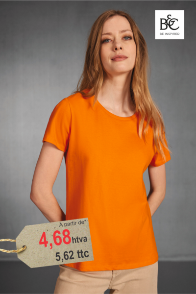Tshirt Femme Personnalisé Imprimé ou Brodé — 185g/m² Coton Ring-Spun Coupe Ajustée