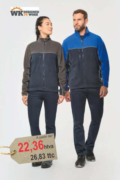 Veste Micropolaire Bicolore Écoresponsable Personnalisée Brodée