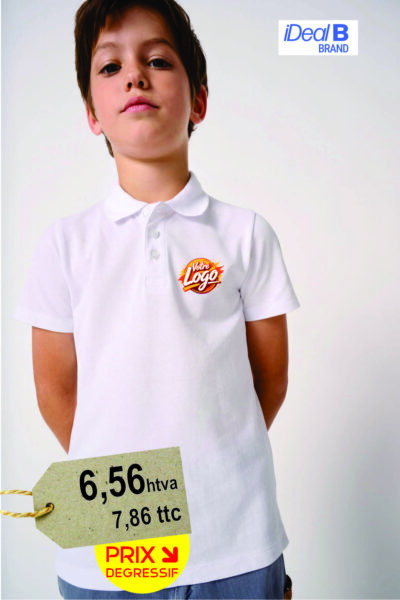 Polo piqué enfant personnalisé 100% coton avec logo brodé — BrodCom à Valenciennes dans la région de Fresnes sur Escaut - Brodcom