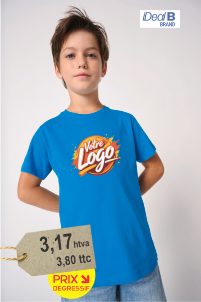 Tee-shirt enfant personnalisé 100% coton 145g iDeal150 avec logo imprimé — BrodCom à Valenciennes dans la région de Fresnes sur Escaut